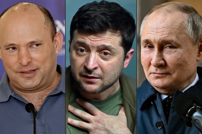 Naftali Benet Volodimir Zelenski Naftali Bennett Volodymyr Zelensky Vladimir Putin