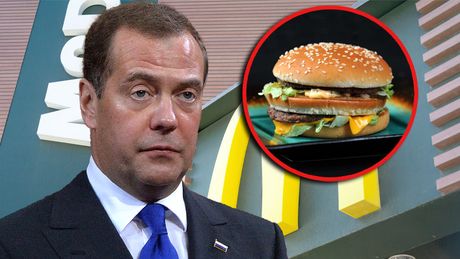 Dmitrij Medvedev, mekdonalds hamburger
