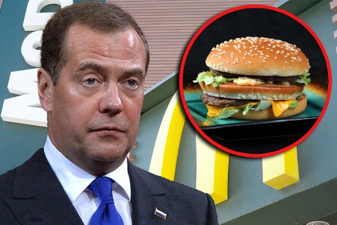 Dmitrij Medvedev, mekdonalds hamburger