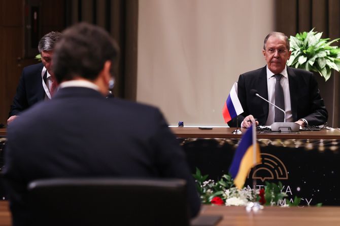 Sergej Lavrov, Dmitro Kuleba, Mevlut Čavušoglu, sastanak, Turska