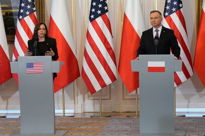 Kamala Haris i Andrzej Duda