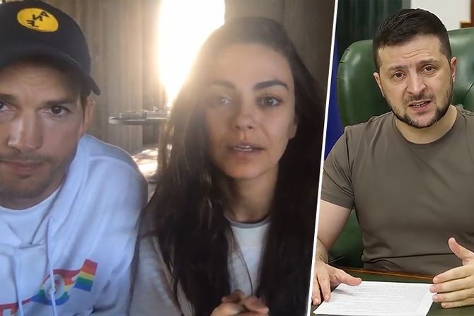 Ešton Kučer, Mila Kunis, Volodimir Zelenski