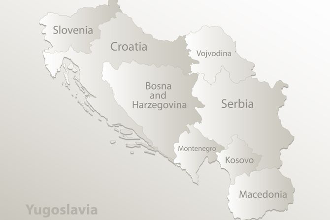 Jugoslavija mapa karta