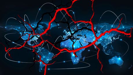 Mapa sveta, internet, Splinternet