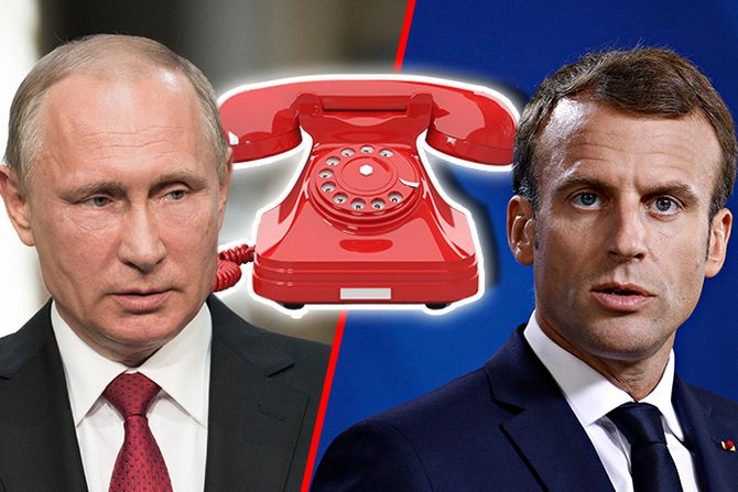 Vladimir Putin Emanuel Makron telefon razgovor