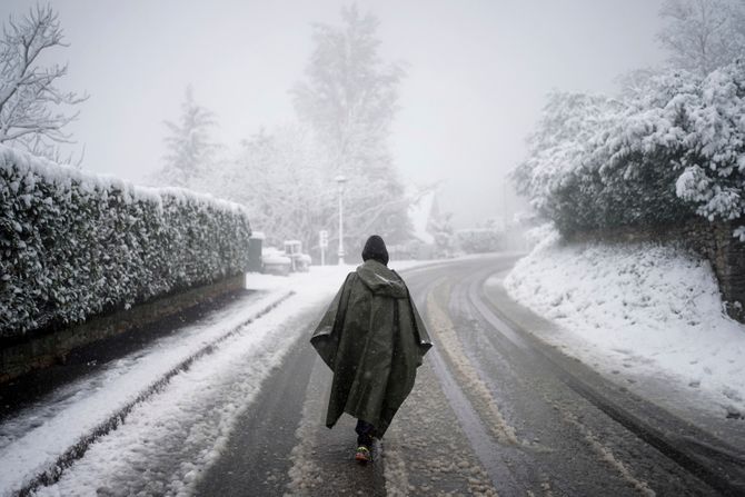 Sneg Evropa padavine hladno vreme