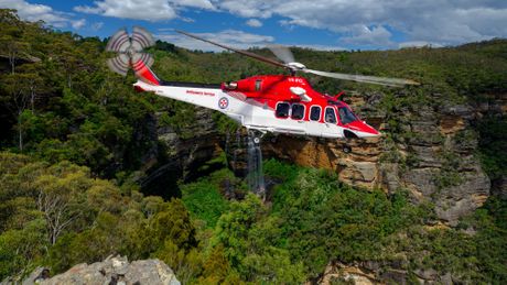Australija Wentworth Falls Blue Mountains hitna pomoć helikopter , plave planine