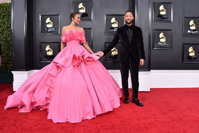 Chrissy Teigen, Krisi Tajgen, 64th Annual Grammy Awards - Arrivals Chrissy Teigen, Krisi Tajgen, 64th Annual Grammy Awards - Arrivals