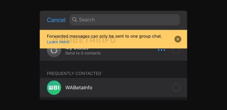 WhatsApp ograničenje iOS