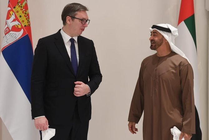 Aleksandar Vučić i šeik Muhamed bin Zajed al Nahjan Aleksandar Vučić i šeik Muhamed bin Zajed al Nahjan