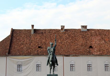 Citadel fortress Alba Carolina, the statue of Mihai Viteazu