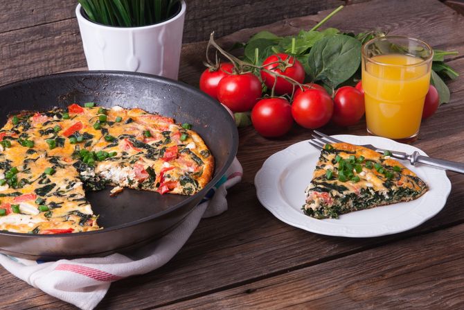 omlet, fritata omlet, fritata