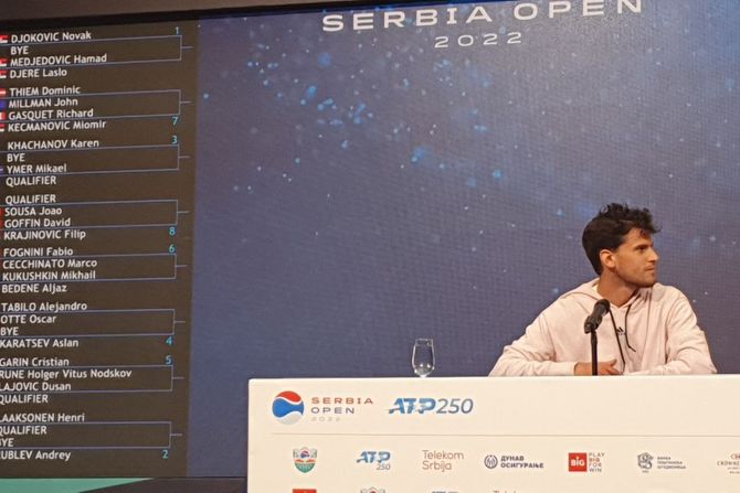 Žreb, Dominik TIm, Serbia Open