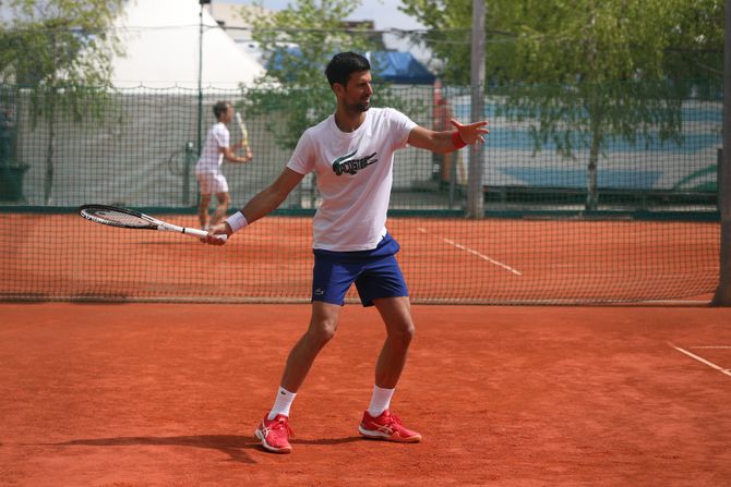 Novak Đoković, trening