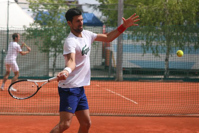 Novak Đoković, trening