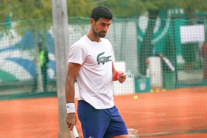 Novak Đoković, trening