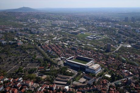 FK Crvena zvezda, FK Partizan, stadion, stadioni iz vazduh