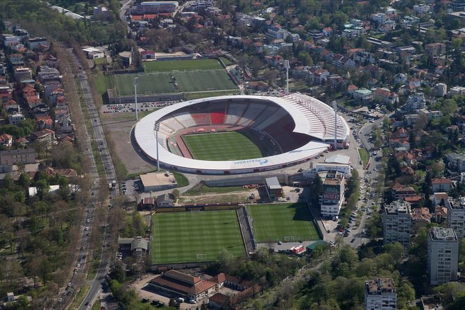 FK Crvena zvezda, FK Partizan, stadion, stadioni iz vazduh