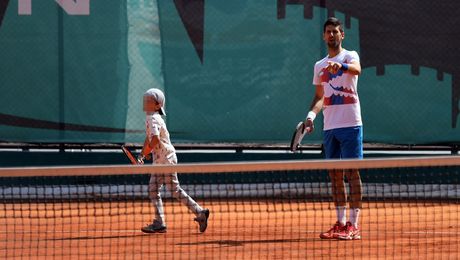 Novak Đoković trening sin Stefan