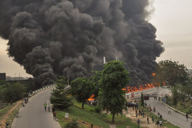 Nigerija Lasos eksplozija naftnog tankera