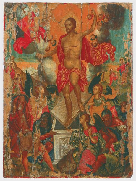 Ikone, Vaskrsenje, Vaskrsnuće, Isus Hrist, Kritska škola