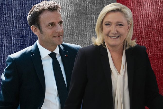 Emanuel Makron i Marin Le Pen Emanuel Makron i Marin Le Pen