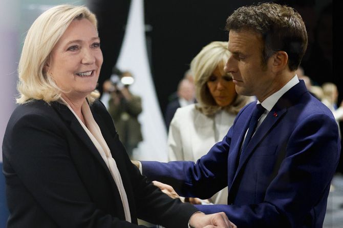 Marin Le Pen i Emanuel Makron Marin Le Pen i Emanuel Makron