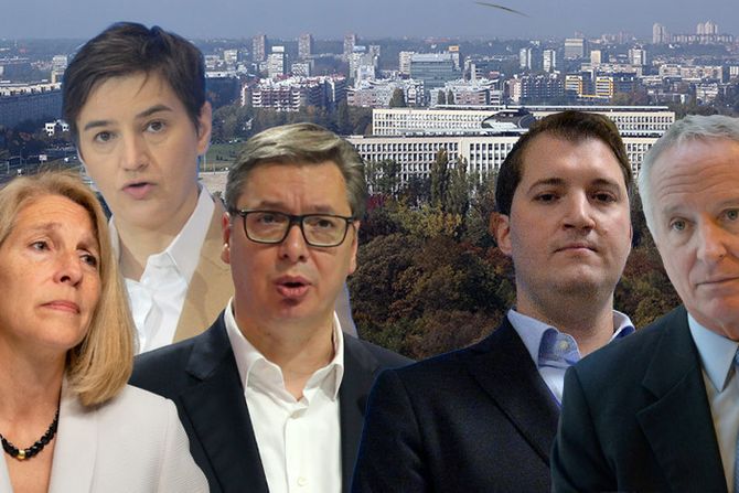 Karen Donfrid, Ana Brnabić, Aleksnadar Vučić , Milan Krstić FPN, Kameron Manter