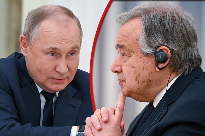 Vladimir Putin Antonio Guterres Antoni Gutereš UN Vladimir Putin Antonio Guterres Antoni Gutereš UN