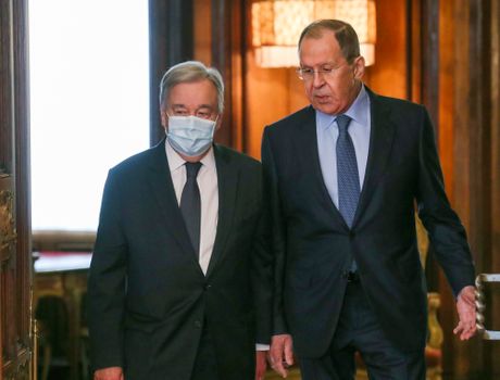Antonio Gutereš Sergej Lavrov Moskva Antonio Gutereš Sergej Lavrov Moskva