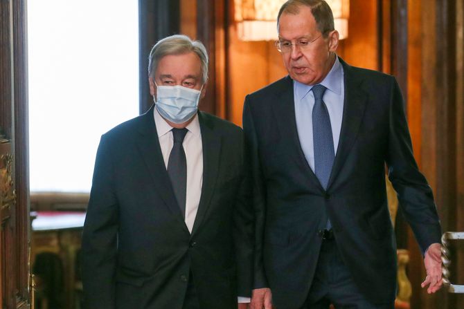 Antonio Gutereš Sergej Lavrov Moskva Antonio Gutereš Sergej Lavrov Moskva