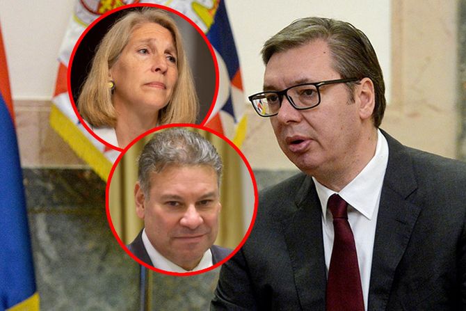 Aleksandar Vučić , Karen Erika Donfried, Karen Donfrid, Gabrijel Eskobar