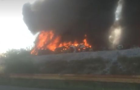 Požar autootpad Tuzi Crna Gora
