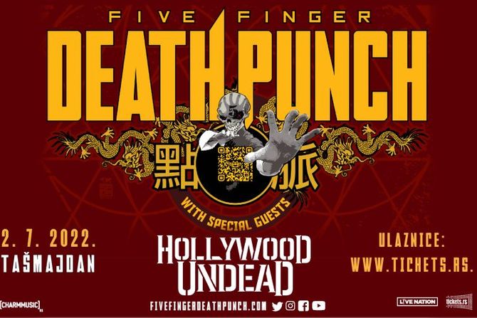 Five Finger Death Punch i Hollywood Undead 2. jula 22 na Tašu