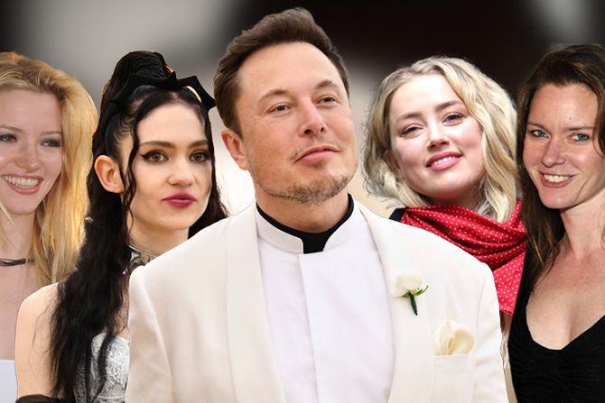 Amber Heard, Grimes, Talulah Riley i Justine Musk,  Elon, Ilon Mask