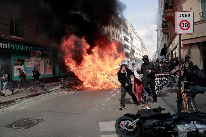 Francuska, pariz, protest, Prvi maj