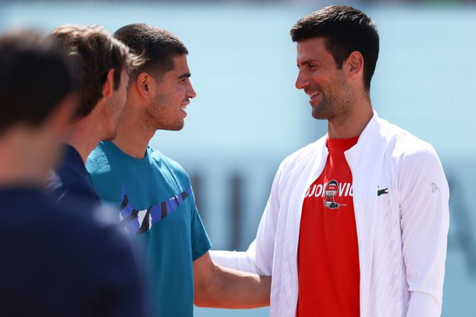 Novak Đoković i Karlos Alkaraz Novak Đoković i Karlos Alkaraz