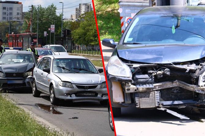 Udes u Jurija Garagina, Blok 70, sudar udes reno klio i folksvagen.