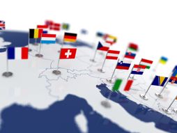 Mapa karta Evrope sa zastavama zemalja