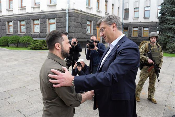 Andrej Plenković i Volodimir Zelenski u Kijevu