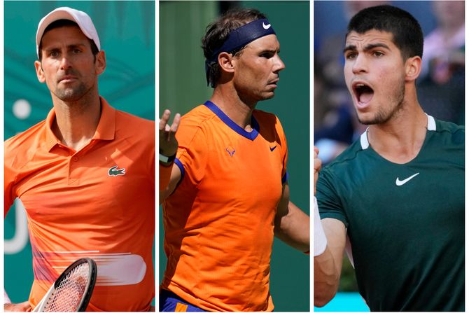 Novak Đoković, Rafael Nadal, Karlos Alkaraz