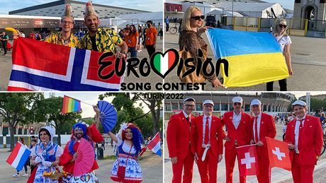 Evrovizija Eurosong 2022 navijači Torino Italija Fičer