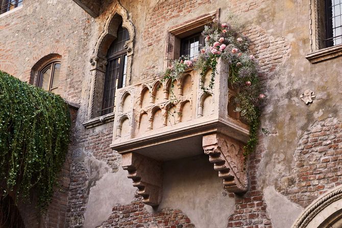 Verona, terasa balkon Romeo i Julija