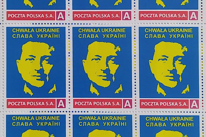 Volodymyr Zelensky, Volodimir Zelenski poštanska markica