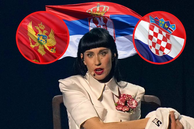 Ana Đurić Konstrakta, zastava Srbije, Hrvatske i Crne Gore