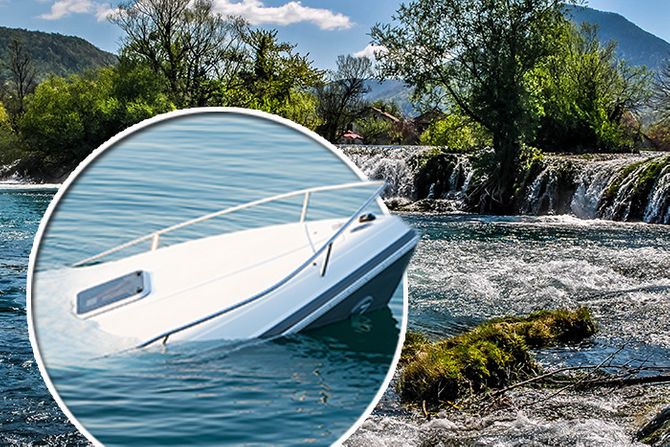 Prevrtanje čamca čamac nesreća reka Una Prevrtanje čamca čamac nesreća reka Una