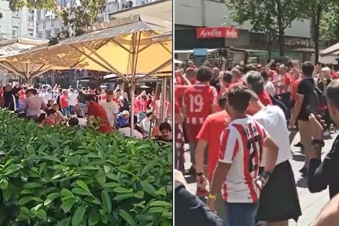 Olympiacos fans occupy center of Belgrade: Chants echoing, they praise