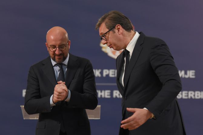 Aleksandar Vučić Šarl Mišel Charles Michel