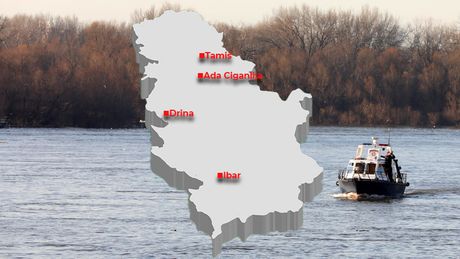 Mesta gde ima najviše utopljenih , Srbija