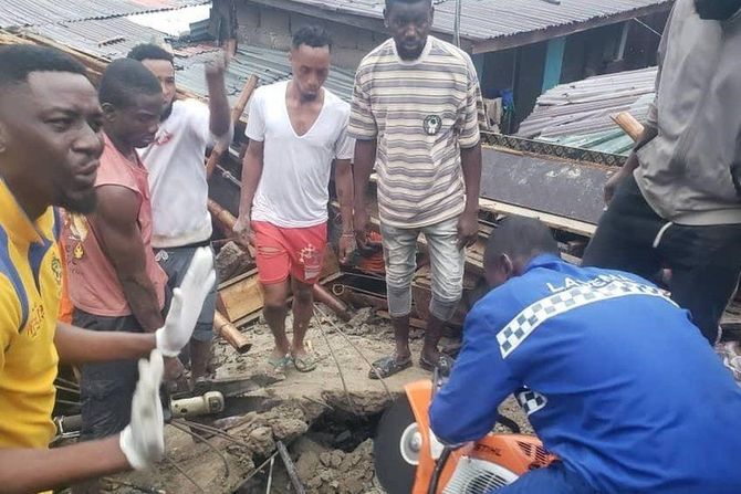 Nigerija Lagos srušila se zgrada